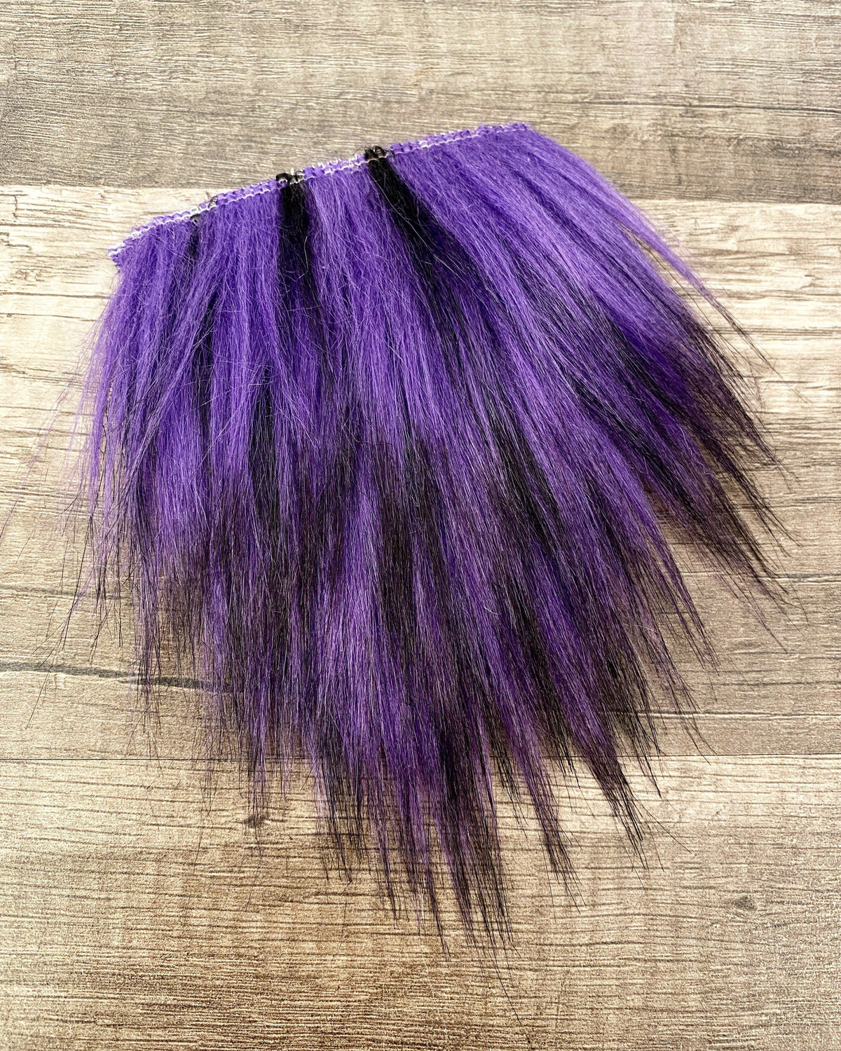 Pre-cut Straight Black Tipped Purple Gnome Beard