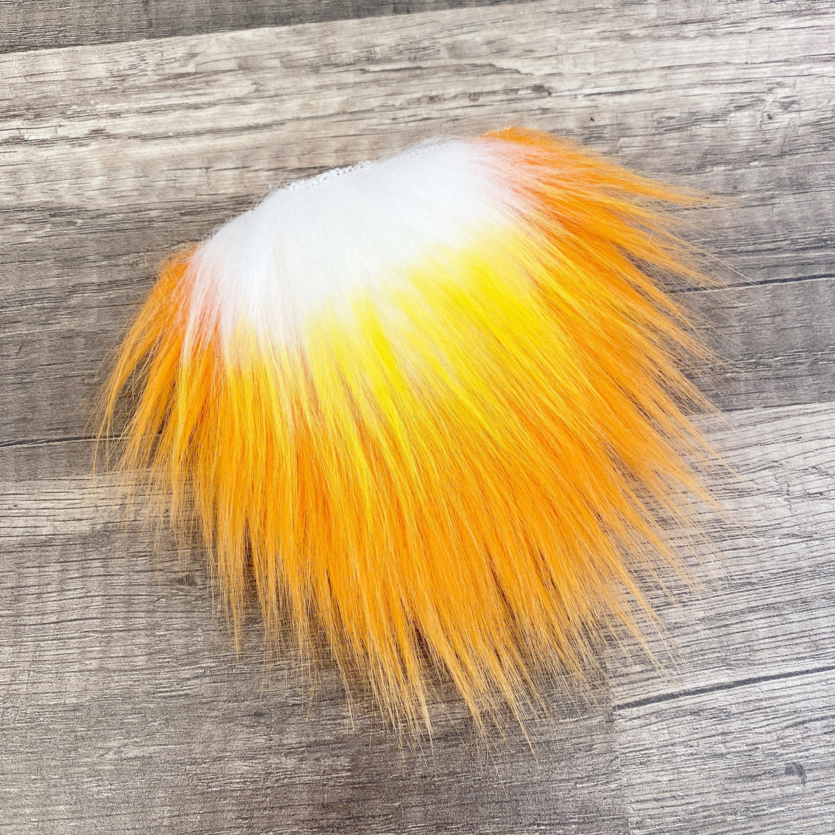 Two Piece Layered Gnome Beard - Straight Yellow-Tipped White Over Straight Orange