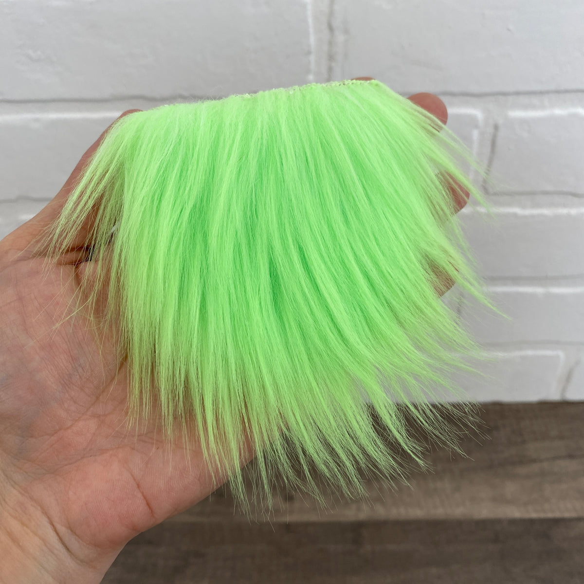 Pre-cut Straight Neon UV Green Gnome Beard