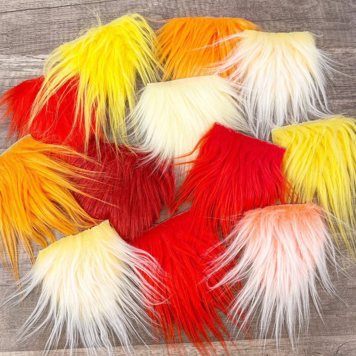 Red, Orange, & Yellow Gnome Beard Mystery Grab Bag - 12 Pre-cut Gnome Beards