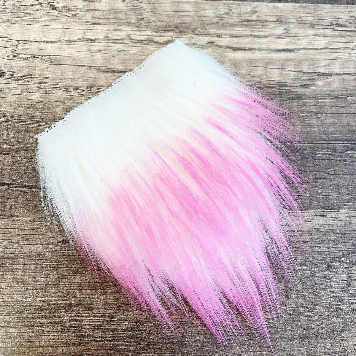 Pre-cut Straight Pink Tipped White Gnome Beard