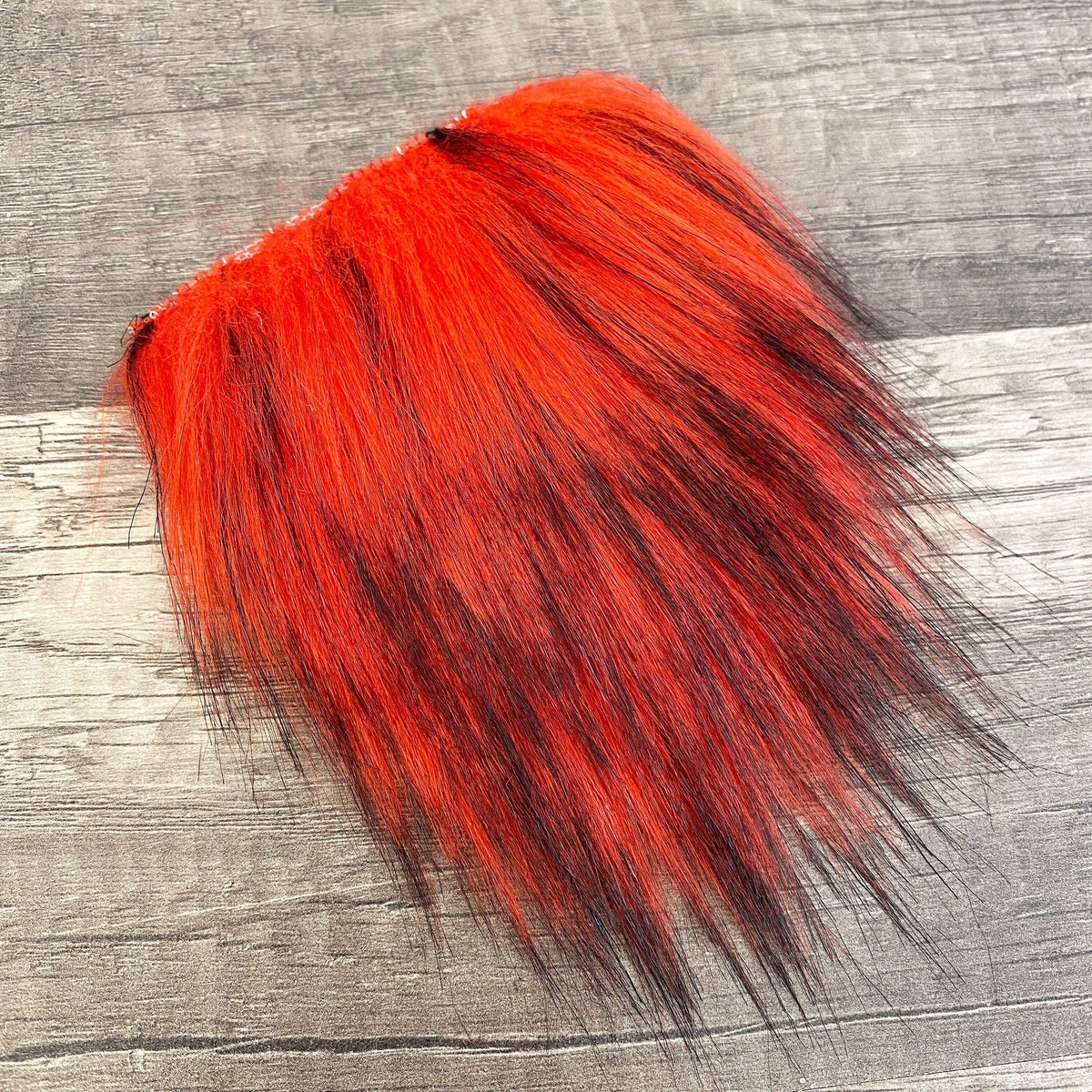 Pre-cut Straight Black Tipped Red Gnome Beard