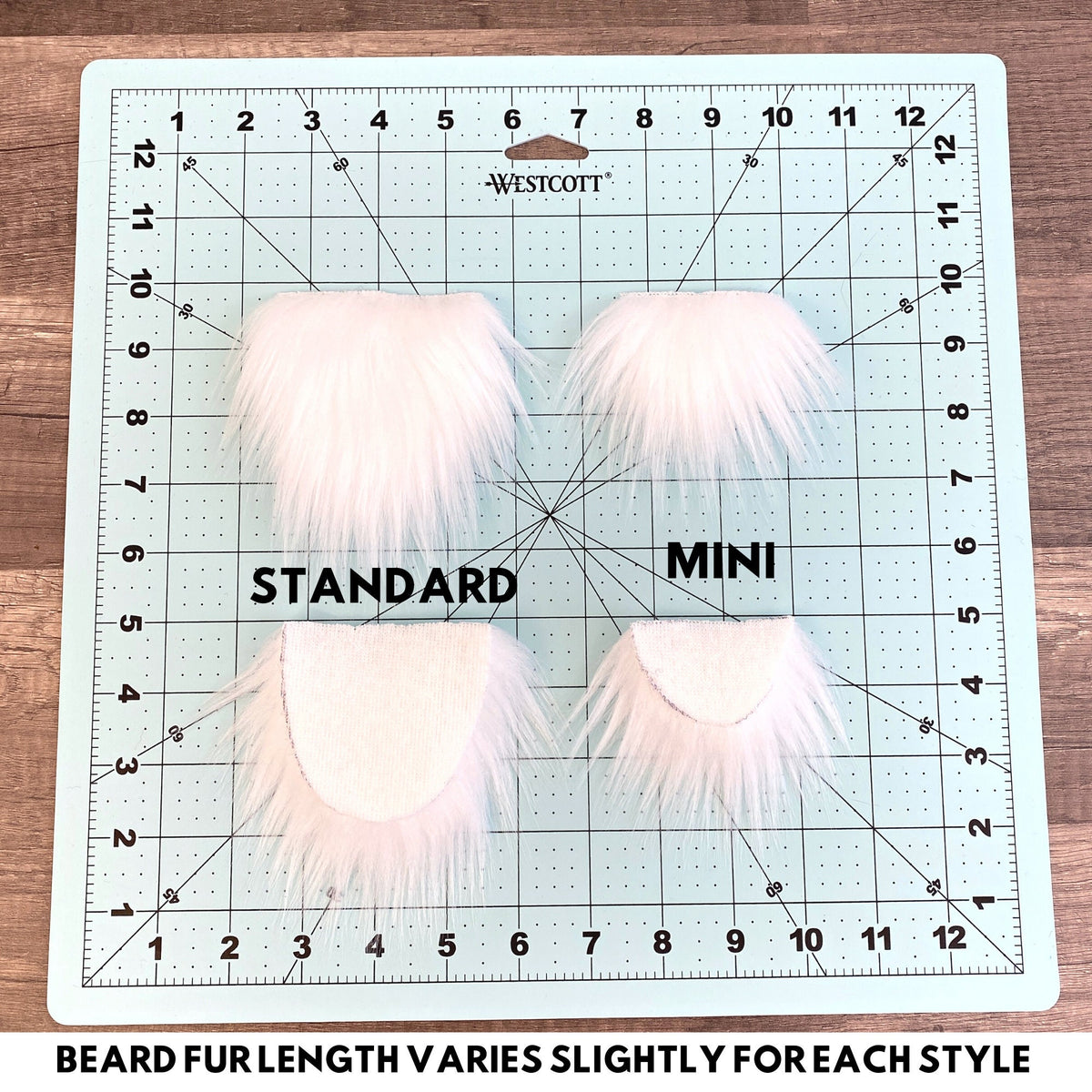Two Piece Layered Gnome Beard - Turquoise-Tipped White Over Baby Pink