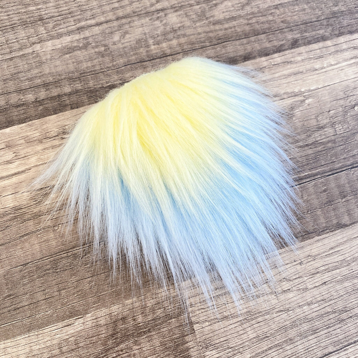 Two Piece Layered Gnome Beard - Straight Pastel Yellow Over Straight Baby Blue