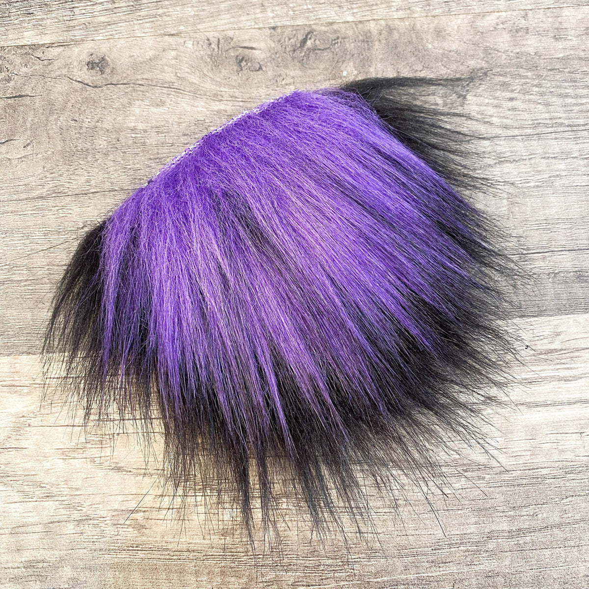 Two Piece Layered Gnome Beard - Black-Tipped Purple Over Straight Black