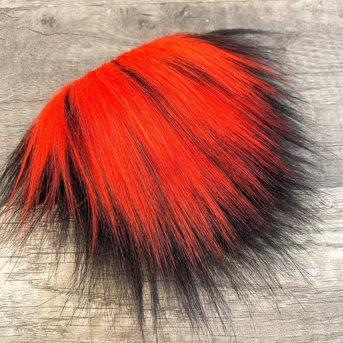 Two Piece Layered Gnome Beard - Black-Tipped Red Over Straight Black