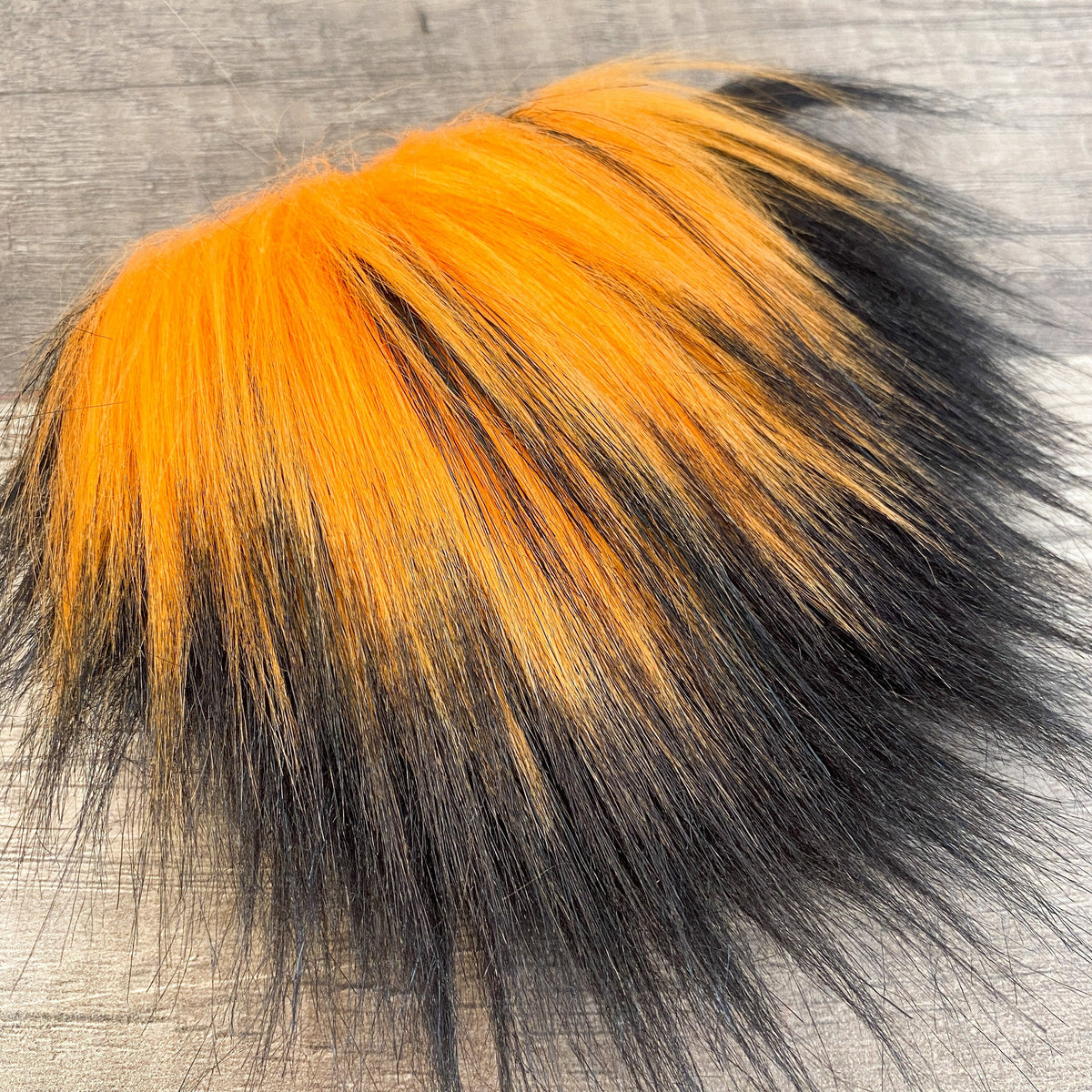 Two Piece Layered Gnome Beard - Black-Tipped Orange Over Straight Black