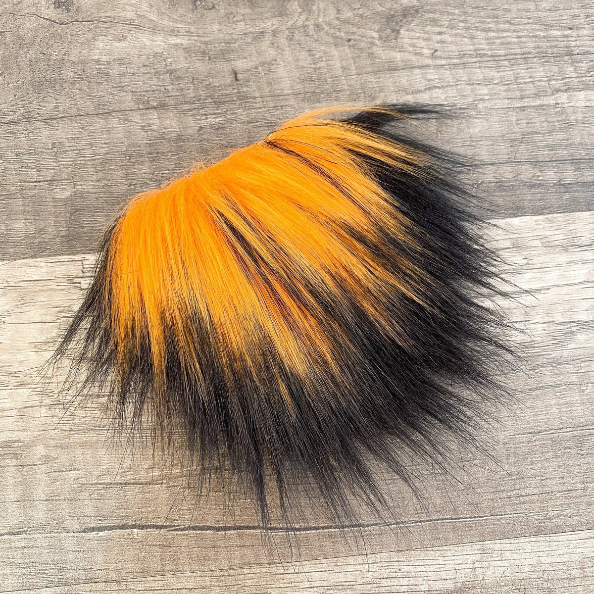 Two Piece Layered Gnome Beard - Black-Tipped Orange Over Straight Black
