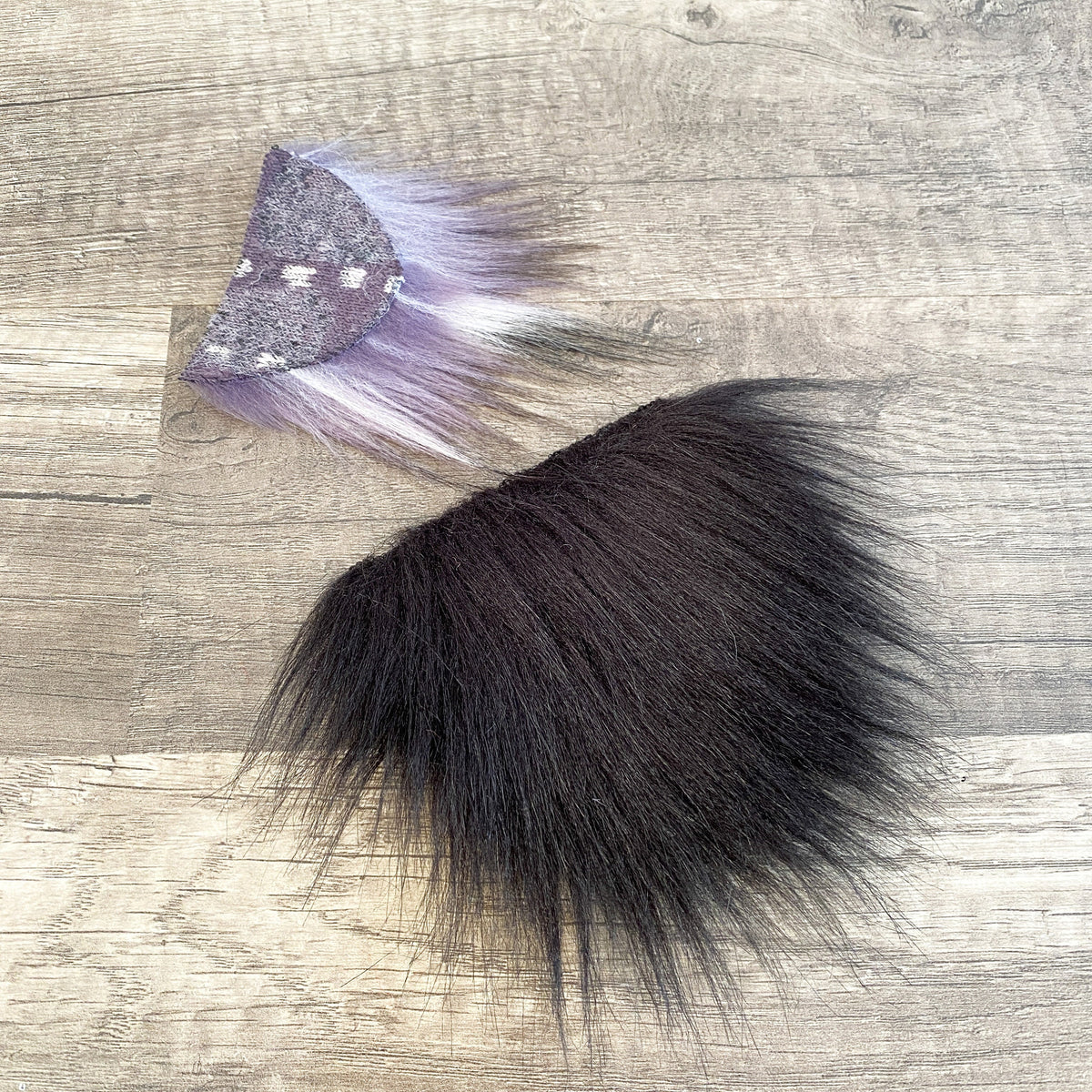 Two Piece Layered Gnome Beard - Purple Husky Over Straight Black