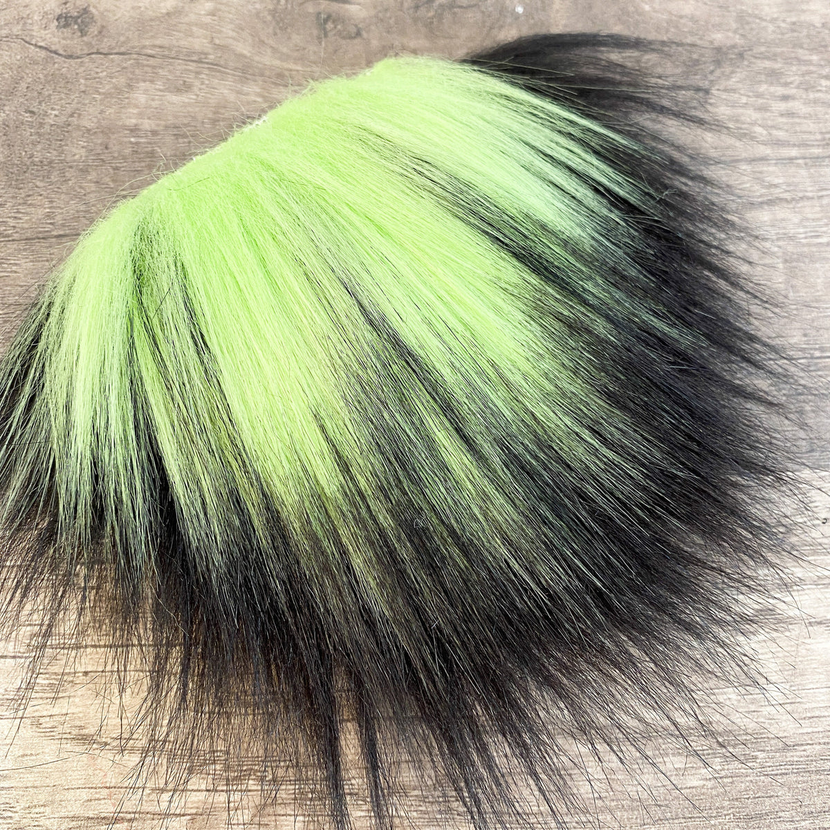 Two Piece Layered Gnome Beard - Black-Tipped Green Over Straight Black