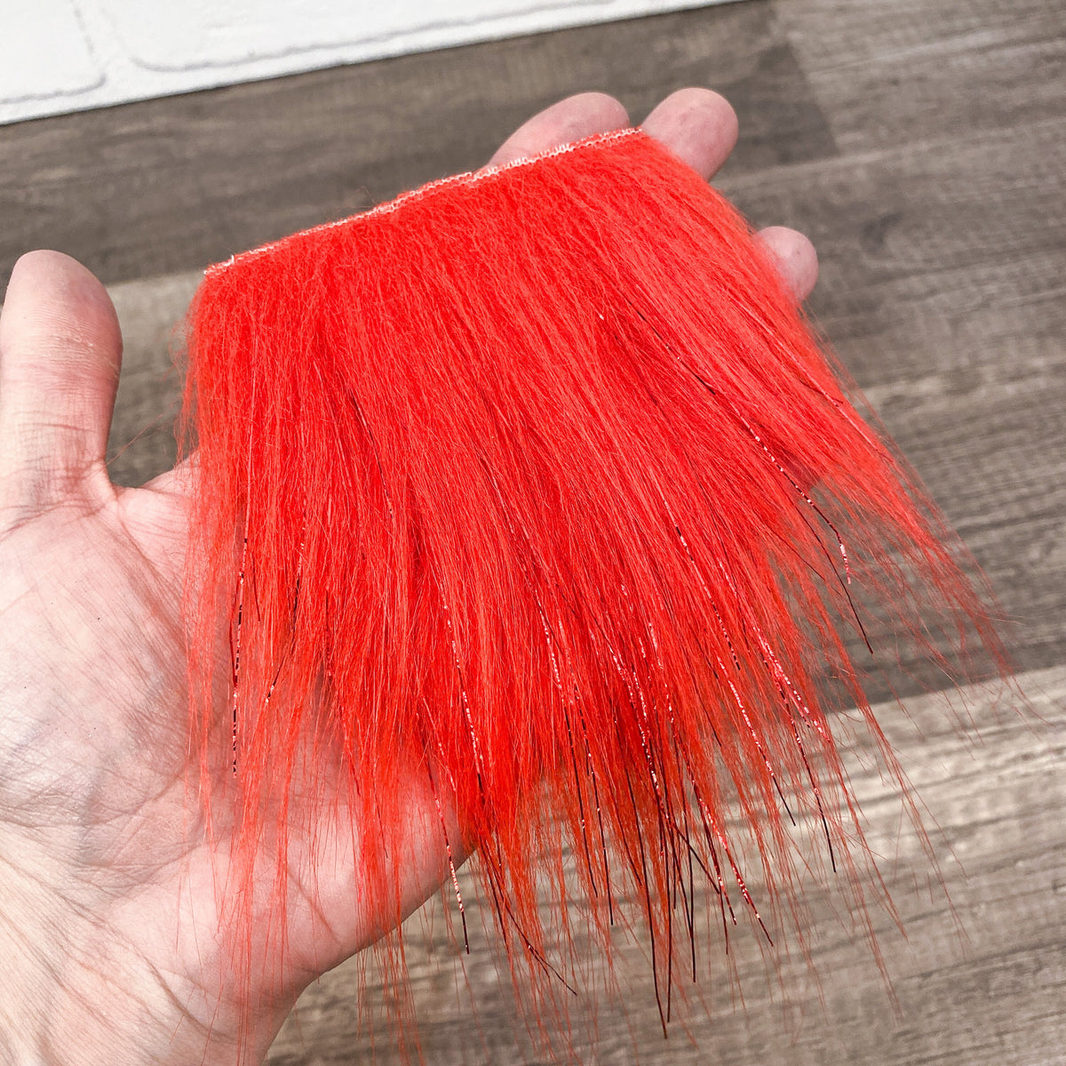 Pre-Cut Straight Red Tinsel Gnome Beard